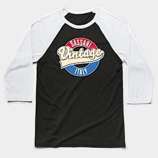 Sassari italy vintage style logo Baseball T-Shirt